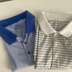 Nike adidas men’s golf polo shirts size Medium striped